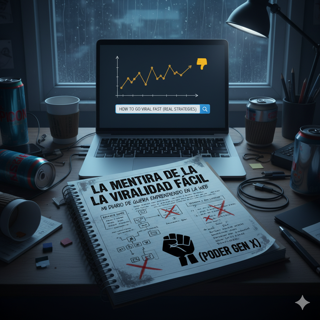 La Mentira de la Viralidad Fácil: Mi Diario de Guerra Emprendiendo en la Web (Poder Gen X)
